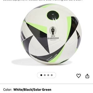 Adidas Euro 2024 Soccer Ball in White, Black, and Green
